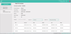 Tenant Dashboard - Invoice details